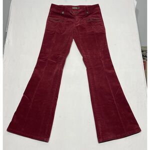 F2i Pants Corduroy Flare Pants - Size 7 - Burgundy